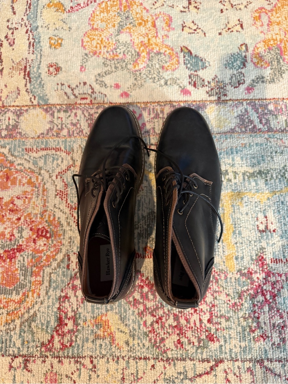 Hawker Rye Black Leather Ankle Boots- NEVER WORN. NWOT